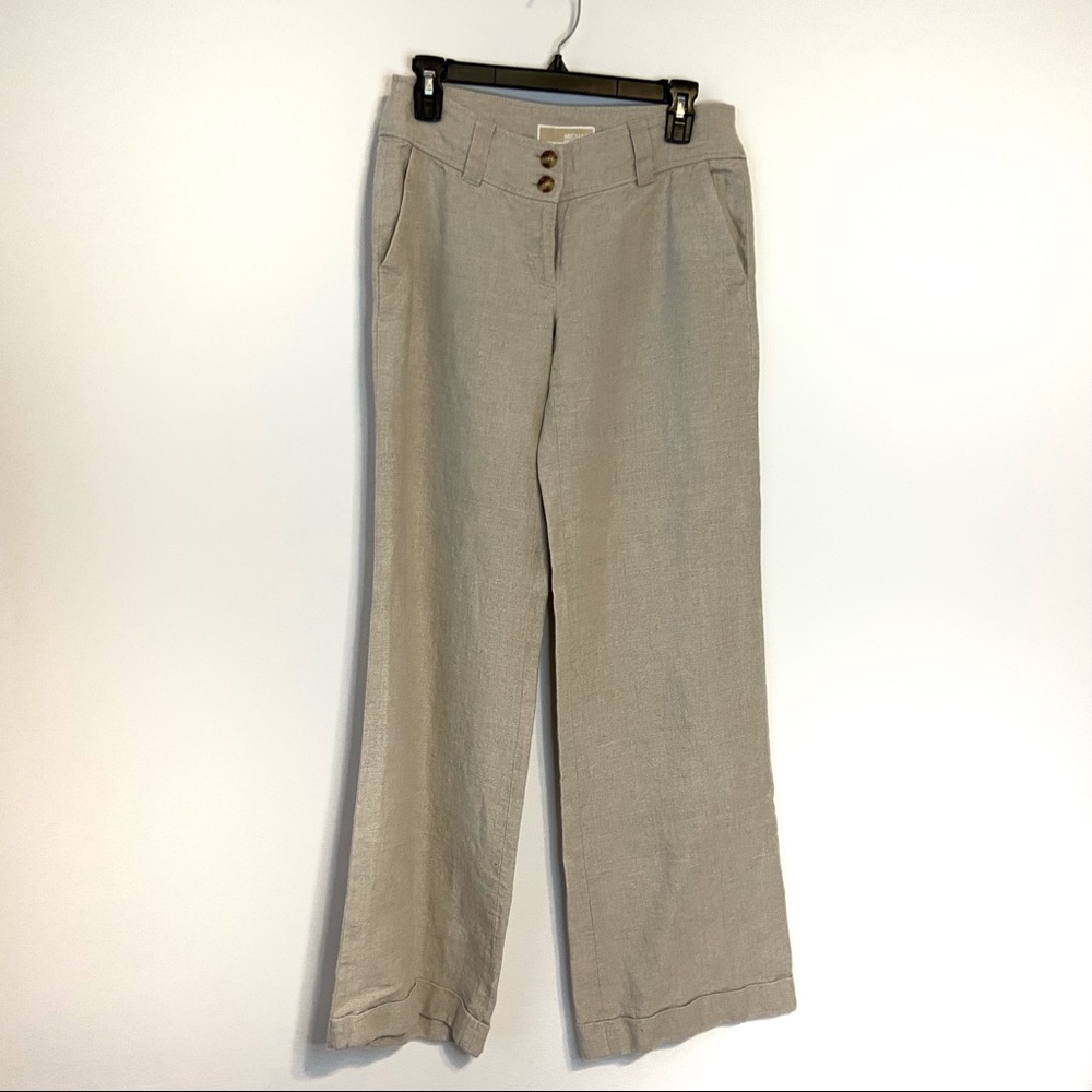 Michael Kors Linen Wide Leg Pants